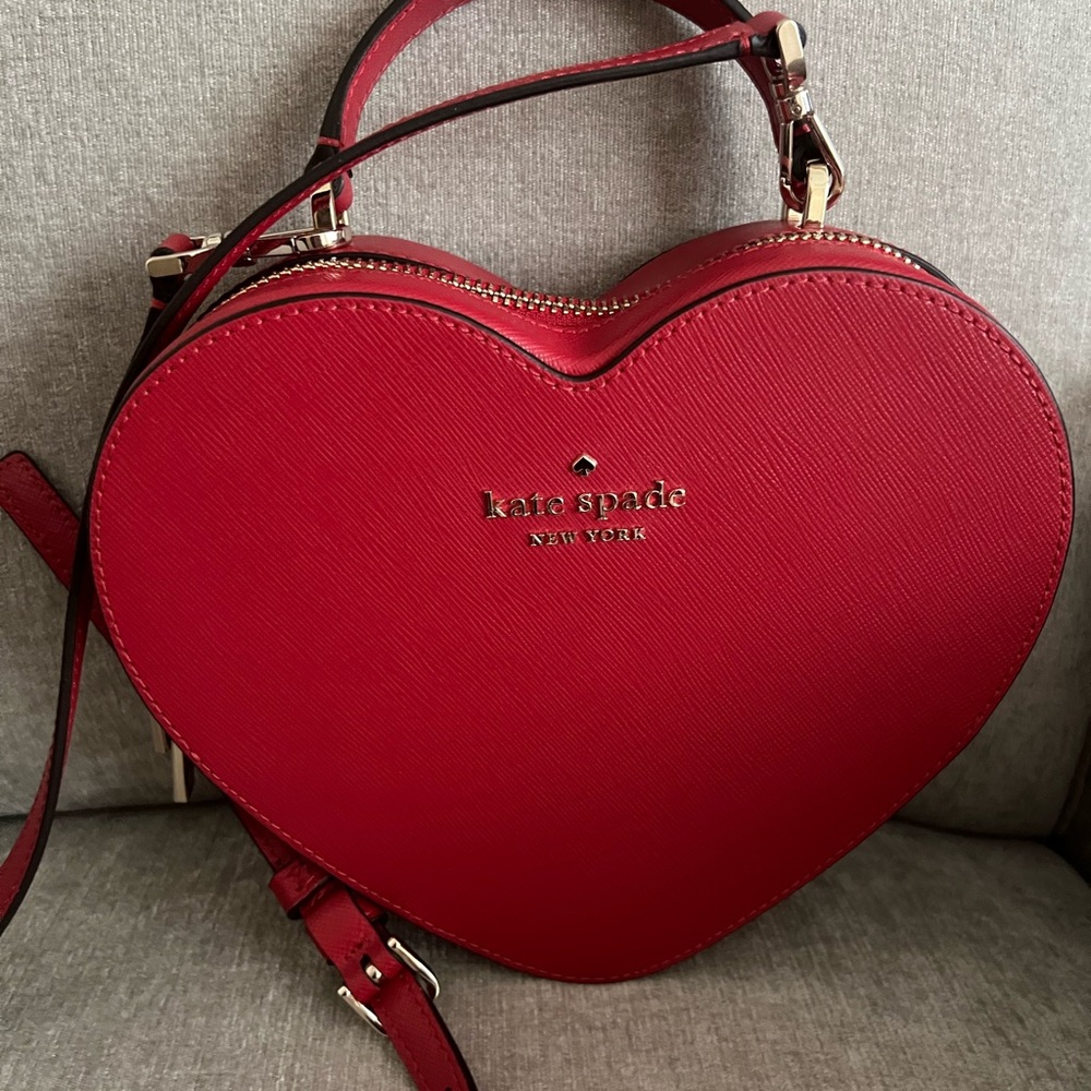 Kate Spade heart purse - red- rare.